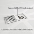 thumbnail image 6 of Center Drain Shower Base 36" L x 36" W x 4" H Anti-slip Stainless Steel Shower Pan White, ACE, 6 of 7