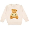 thumbnail image 2 of Inktastic Vintage Teddy Bear in Sweater with Christmas Trees Toddler Sweatshirt, 2 of 4