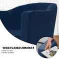 thumbnail image 4 of MoNiBloom Barrel Chair, Modern Accent Chair with Pillow and Padded, Upholstered Single Sofa for Living Room Bedroom Waiting Room Office, Navy Blue, 4 of 11