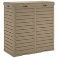 thumbnail image 2 of vidaXL Outdoor Garbage Bin Light Brown 78x41x86 cm Polypropylene, 2 of 5