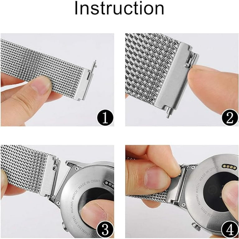 22mm Quick Release Spring Bar Compatible for Samsung Gear S3 Gear 2 Galaxy Watch 46mm Galaxy Watch 3 45mm Gear 2 Fossil Q