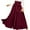 Burgundy, variant on Elainilye Fashion Pleated Skirt Elegant High Waisted Skirt with Front Lace Up Pleats and Ankle Skirt,Black
