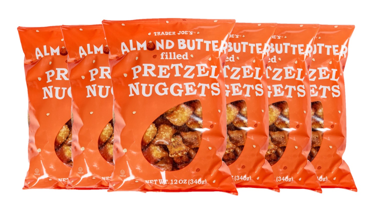 6 Pack Trader Joe's Almond Butter Filled Pretzel Nuggets