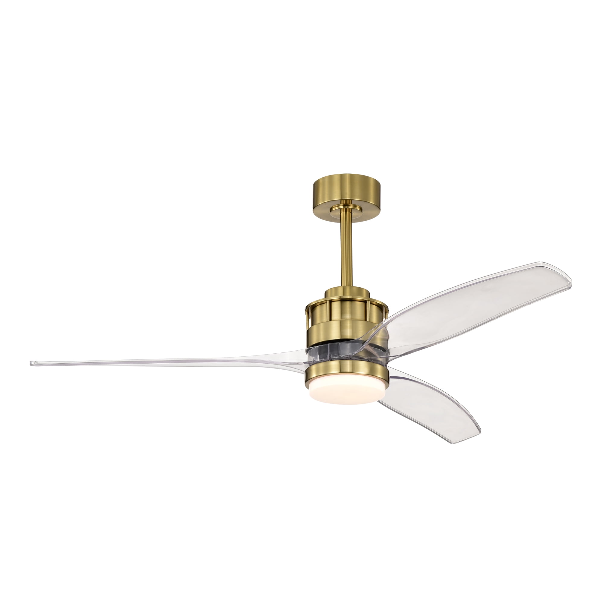Murdo 52 in. 1-Light Indoor Brass Finish Ceiling Fan with Light Kit