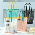 thumbnail image 6 of TanSiDing Large Capacity Transparent Beach Bag, Jelly Tote for Women, PVC Swimming Shoulder Bag, Shopping Holdall for Travel, Weekend, Outing, 6 of 9