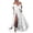 hwj# White161, variant on Huowey Women Elegant Formal Prom Dresses Off Shoulder Short Sleeve Deep V-Neck High Split Ruffles Backless Wedding Party Evening Ball Gown Satin Maxi Dress,Blue,L