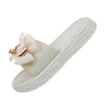 thumbnail image 4 of Sandalias de moda para mujer, zapatillas de plataforma, zapatos con lazo, sandalias antideslizantes. 36 37 Blanco, 4 of 9