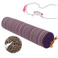 thumbnail image 1 of Stripe Yoga Cervical Pillow Old Coarse Cloth Buckwheat Pillow Health Care Stick Pillow Cervical Physiotherapy Neck PillowRose RedChina He Qiyong unisex, 1 of 1