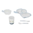 thumbnail image 3 of Juego de platos para niños, melamina con forma de elefante de dibujos animados, lavable a máquina, plato dividido para alimentación de bebé con tenedor, cuchara, tazón y taza, 3 of 9