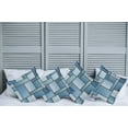 thumbnail image 2 of Ambesonne Blue Throw Pillow Cover 4 Pack, Denim Patchwork Pattern, 24", Blue, 2 of 5