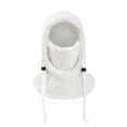 thumbnail image 3 of PInxai Kids Hats Winter Warm Thick Double-Layer Pullover Scarf Hat Fleece Lined Solid Color Windproof Outdoor Hats,White,3-10 Years, 3 of 6