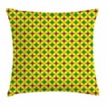 thumbnail image 1 of Mardi Gras Throw Pillow Cushion Cover, Retro Pattern with Star Figures Circular Motifs Masquerade Design, Decorative Square Accent Pillow Case, 16 X 16 Inches, Purple Fern Green Yellow, by Ambesonne, 1 of 2