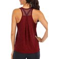 thumbnail image 1 of Workout Tops for Women Loose fit Racerback Tank Tops for Women Mesh Backless Muscle Tank Running Tank Tops, 1 of 2