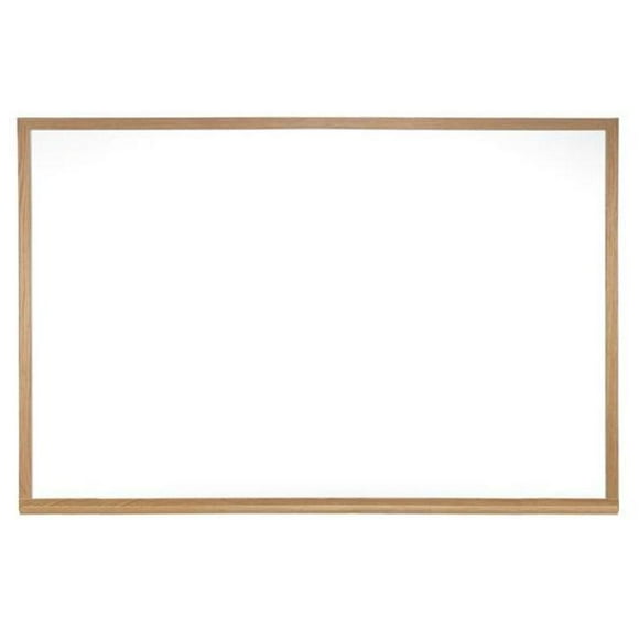 Ghent M1W-23-1 Tableau Magnétique en Porcelaine avec Cadre en Bois 2 Pi x 3 Pi - 1 Marqueur et Gomme