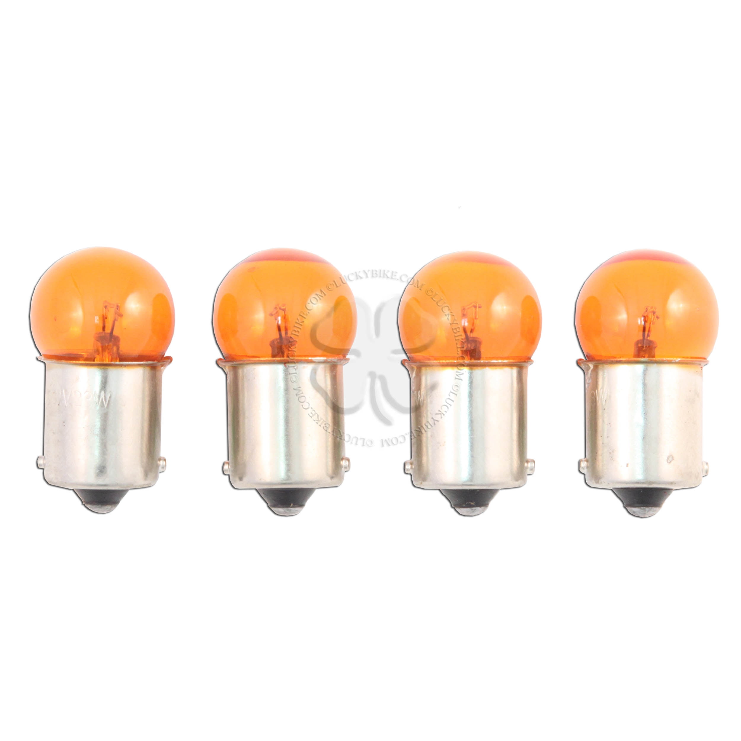 4x Light Bulb Amber Turn Signal Blinker Single Filament Lamp BAY9S 21W 
