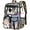 Black Daisy, variant on Sanmadrola Large Clear Backpack Heavy Duty Stadium Approved See Through Backpack Waterproof PVC Transparent Backpacks Clear Book Bag with Reinforced Strap for School Work Travel Festival, Purple