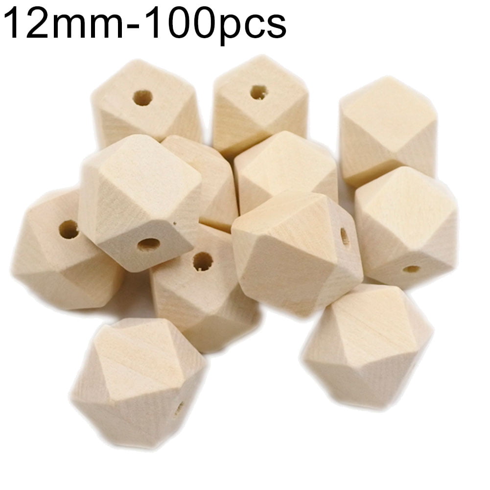 30pcs charm loose necklace Wood Beads Geometric Spacer wooden bead 12mm u pick 