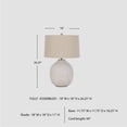 thumbnail image 4 of Signature Design by Ashley Jamon Ceramic Table Lamp, Beige, Textured Accent Lamp with Fabric Drum Shade and 3-Way Switch, 4 of 4