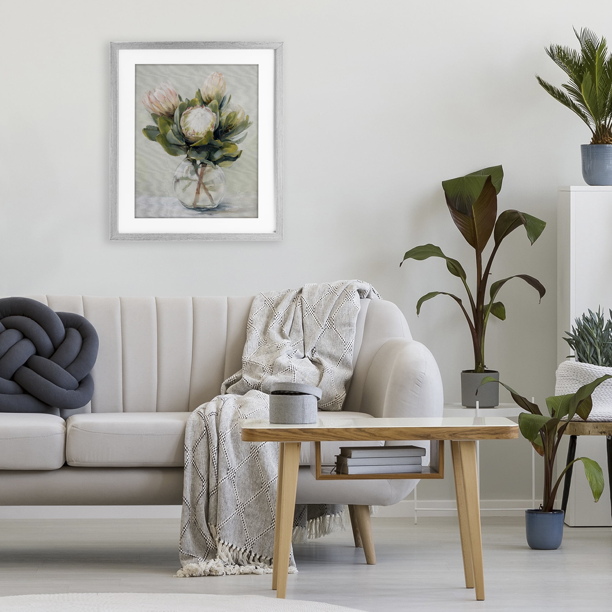 Stupell Industries Lush & Wild Tropics Gray Framed Print Under Glass, design by Svetlana Aleynikova