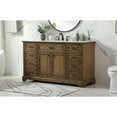 thumbnail image 2 of Elegant Decor Americana 60" Aluminum Alloy Single Bathroom Vanity in Driftwood, 2 of 8