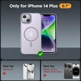 thumbnail image 2 of Magnetic Series for iPhone 14 Plus Case [Compatible with MagSafe] Military-Grade Protection, Anti-Fingerprint, Slim Phone Case for iPhone 14 Plus, Light Purple, 2 of 14