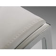 thumbnail image 3 of 32" White Eco-Leather and Steel, 3 of 3