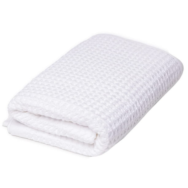 Toalla de mano SUTERA Waffle para baño, algodón pima blanco