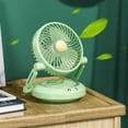 thumbnail image 1 of Ventilador de mesa de escritorio con oscilación automática 90 (enchufe verde sin sacudidas), 1 of 5