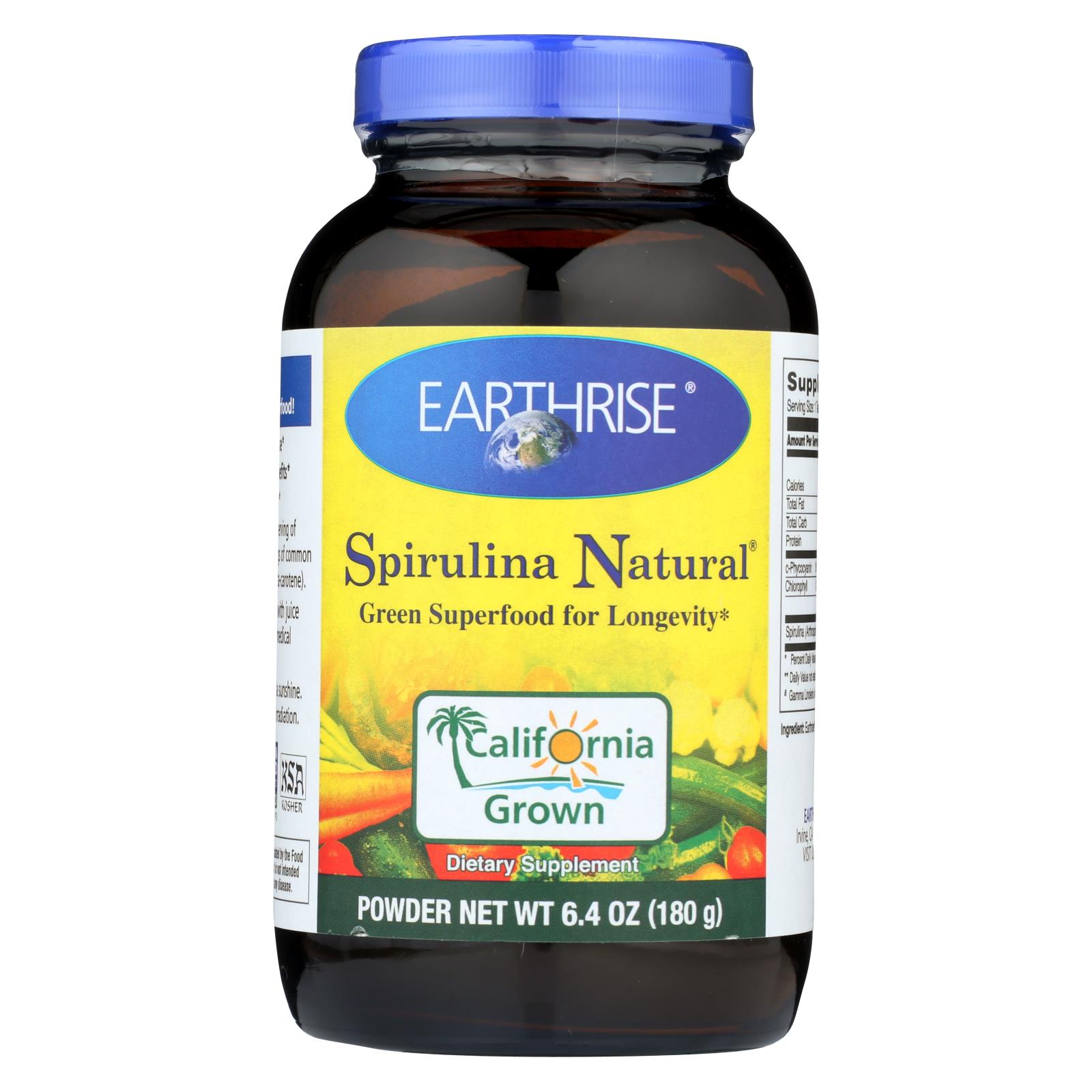 Earthrise Spirulina Natural Powder 6.4 Oz