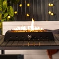 thumbnail image 2 of Tcbosik Tabletop Fire Pit, Propane Gas Portable Desk Top Fireplace with Lava Rock and Glass Wind Guard, Stainless Steel Firepit w/ Quick Connect Joint for Outdoor Patio Backyard Lawn Poolside, Black, 2 of 9