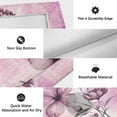 thumbnail image 6 of Pink Floral Outdoor Rug for Patio/Deck/Porch, Non-Slip Large Area Rug 6 x 9 Ft, Vintage Botanical Gradient Pastel Painting Indoor Outdoor Rugs Washable Area Rugs, Reversible Camping Rug Carpet Runner, 6 of 8
