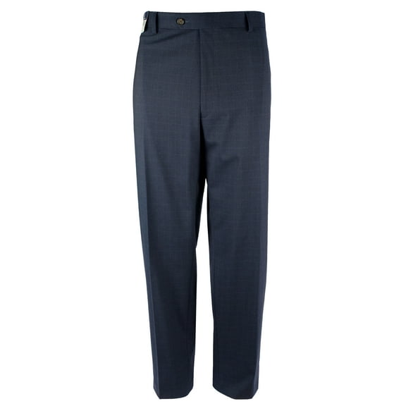Men's Slim Fit Flat Front Comfort Flex Dress Pants-N-42Wx32L