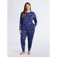 thumbnail image 2 of Joyspun Women's Dreamy Soft Collection Long Sleeve Sleep Top and Joggers Pajamas Set, 2-Piece, Sizes XS-3X, 2 of 4