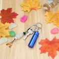 thumbnail image 2 of Mini Portable Waterproof Pill Shape Aluminum Alloy Pill Box Case Bottle Cache Drug Holder Container With Keychain, 2 of 7