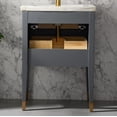 thumbnail image 5 of Clara 24" Single Bathroom Vanity with Porcelain Top - Gray, 5 of 10