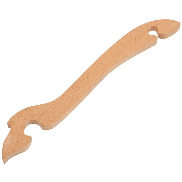 Shisuyan Oven Rack Puller Khaki Wood Stainless Steel 1Pack 11.0X1.6X0.4In