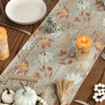 thumbnail image 4 of Pumpkins Maple Leaves Beige Wood Fall Table Runner, Seasonal Autumn Kitchen Dining Table Decoration for Home Party Decor 13x90 Inch, 4 of 6