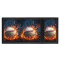 thumbnail image 4 of Chririnla Elastic Polyester Trifold Card Wallet Featuring Flaming Baseball, Slim Lightweight Wallet for Little Boys and Teen Sports Use, 4 of 7