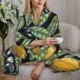 thumbnail image 6 of Naloa Citrus Fruits Elegant Lemons Pajamas for Women Set, Womens Pajama Sets, Lounge Sets for Women, 2pjs for Women-X-Large, 6 of 7