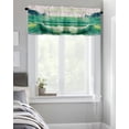 thumbnail image 4 of Kitchen Cafe Valance Curtain for Small Windows,Oil Painting Green Ocean Artwork Rod Pocket Short Valances Marine Theme Hill Sea Gull Window Treatment Panel for Living Room/Bedroom/Bathroom,42x12in, 4 of 9