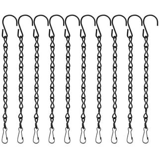 12 Pack 22.4 Inches Decorative Hanging Chains Black Hook Chains Mental Chain  Hanger For Bird Feeders,planters,lanterns,wind Chimes,billboards, Chalkbo