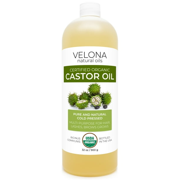 Velona Usda Certified Organic Castor Oil 32 Oz For Hair Growth Boost Eyelashes Eyebrows Cold Pressed Natural Oil Usp Grade Hexane Free Lash Growth Serum Caster Walmart Com Walmart Com