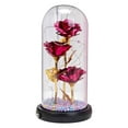 thumbnail image 4 of kurtrusly Enchanted Rose Flower In Glass Dome LED Light Valentine's Day Decor rose red, 4 of 8