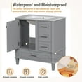 thumbnail image 2 of Harper & Bright Designs 30" Bathroom Vanity, Bathroom Cabinet with Sink Combo Set, Bathroom Storage Cabinet with Soft Closing Door and 3 Drawers, Grey, 2 of 15