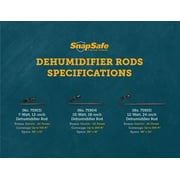 SnapSafe 12 inch Gun Safe Dehumidifier Rod, SNAP75903, Black