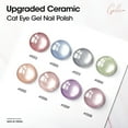 thumbnail image 5 of Gellen Cat Eye Gel Nail Polish, 18ml Apricot Color Gel Polish Set with Magnet Stick, Soak Off Mirror Glitter Magnetic UV Nail Gel for Salon Nail Art, 5 of 9