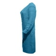 thumbnail image 4 of Women Long Sleeve Knitted Dress Crochet Pattern Solid Ribbed Casual Dress, 4 of 5
