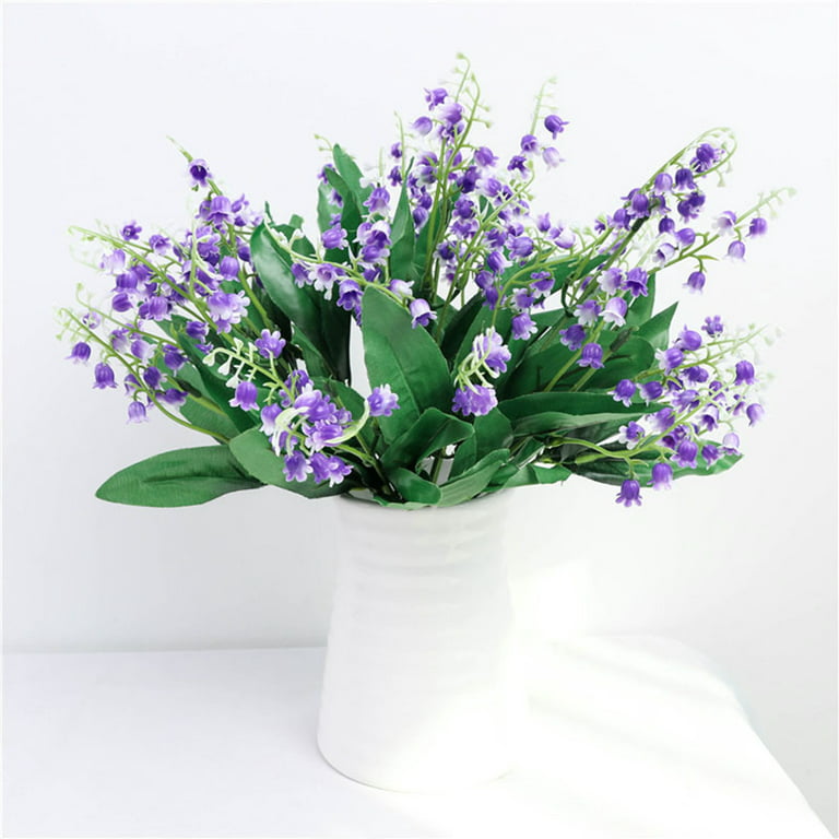 Bluebell Flower Trellises Lily Of The Valley Bride's Hand Bouquet White  Bendable Wedding Party Plastic Holding Flowers 
