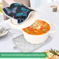 thumbnail image 4 of 2 Pack Pot Holders for Kitchen Heat Resistant Hot Pads Sets for Cooking Baking Butterfly and The Moon, 4 of 7