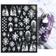 thumbnail image 2 of 8 Pegatinas para decoración de uñas con copos de nieve, calcomanías para puntas de uñas con tema navideño 3d, Navidad, 2 of 5